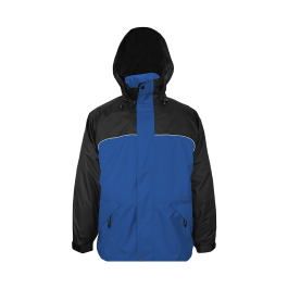 Viking Torrent 828BB-S  ~  Rain Jacket- Polyester/PVC in Black/Cobalt Blue (Small) - Ariba Safety