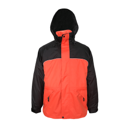 Viking Torrent 828BC-XXL  ~  Rain Jacket- Polyester/PVC in Black/Burnt Orange (2X-Large) - Ariba Safety