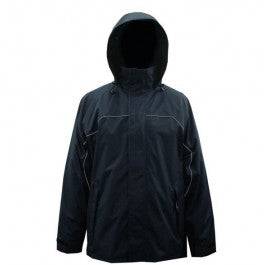 Viking Torrent 829BK-XXL  ~  3-In-1 Hooded Stroller Jacket in Black (2X-Large) - Ariba Safety
