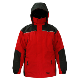 Viking Tempest 838CR-L  ~  Hi-Tech Stroller Jacket with Waterproof Pocket & Pit Zips - Red/Black (Large) - Ariba Safety
