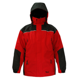 Viking Tempest 838CR-XL  ~  Hi-Tech Stroller Jacket with Waterproof Pocket & Pit Zips - Red/Black (X-Large) - Ariba Safety