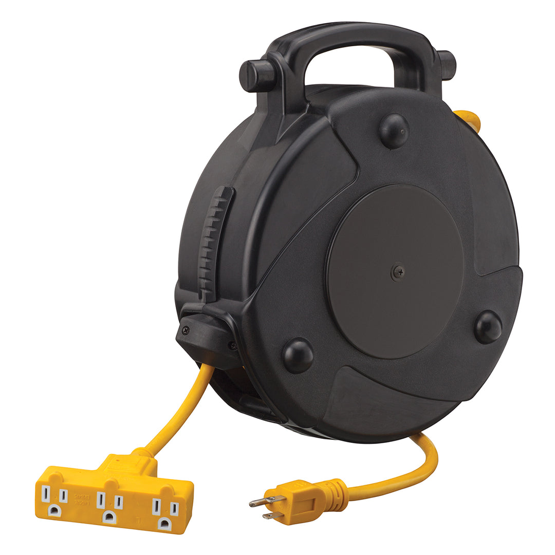 Reels Startech JPCR-1450 Abs Retractable Extension Cord Reel (50 Ft 14 Gauge)