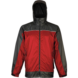 Viking Windigo 910CR-XL  ~  Men's Lightweight Fully Lined Waterproof Jacket in Charcoal/Red (X-Large) - Ariba Safety