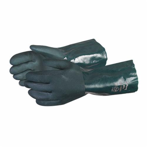 Superior Glove F236 Chemstop Green Double Dipped Pvc Glove,Fleece Lined 14 Length Cfia Approved Superior