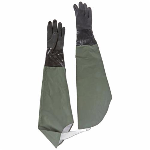 Reusable Gloves Superior Glove F294SL Green Double Dipped PVC Glove with Fleece Lining - Shoulder Length (Large)