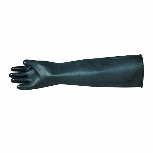Reusable Gloves Superior Glove L6043-10 Unlined Heavyweight Gloves in Black Natural Rubber - 60 cm in length (Size 10)