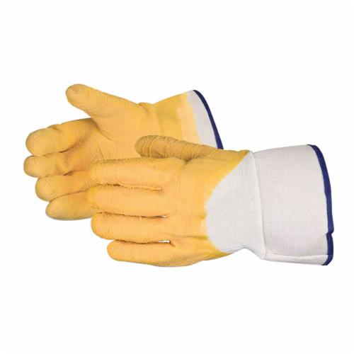 Reusable Gloves Superior Glove L868B 3/4 Diped Latex Gloves with a Crinkle Grip, Jersey Lining and Safety Cuffs (Size 10)