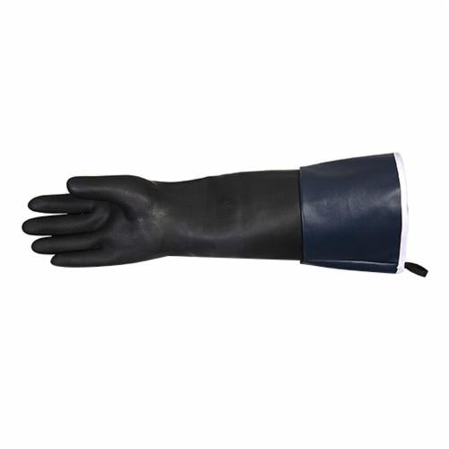 Reusable Gloves Superior Glove NE250TRC10 Heavy Duty Neoprene Fryer's Gloves with Terry Liner and 5 Inch Blue Cuff - 15 Inch (Size 10)