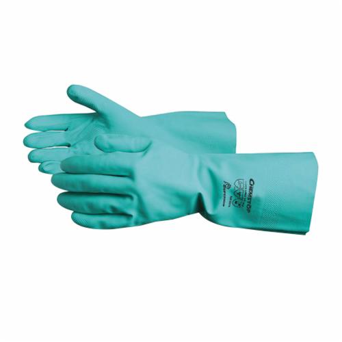 Reusable Gloves Superior Glove NIF30189 Nitrile Gloves with Flock Lining in Green - 13 Inch (Size 9)