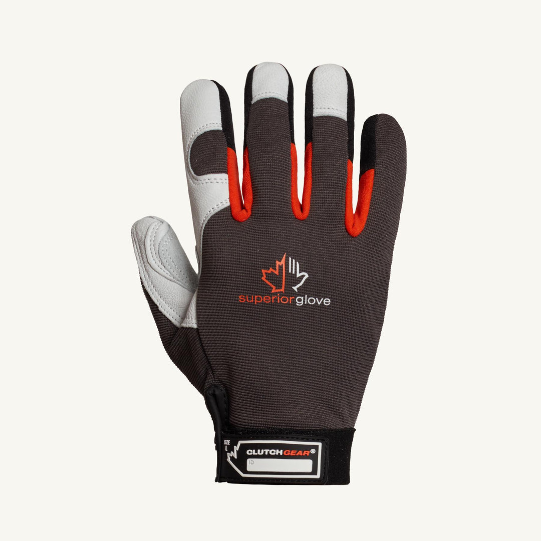 Superior Glove MXGCE/M Clutch Gear Grain Goatskin Mechanics Glove With Split Palm & Thumb Patch Superior