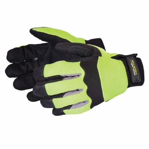 Reusable Gloves Superior Glove MXHV2PB/M Hi-Viz Puncture Resistant Gloves with Punkban Palm & Back Protection (Medium)