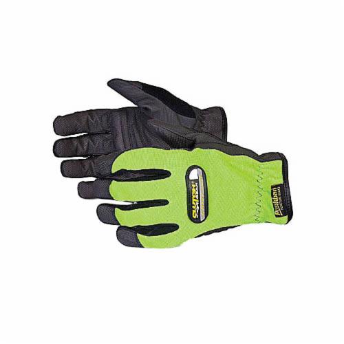 Reusable Gloves Superior Glove MXHVPB/S Hi-Viz Mechanics Gloves with Punkban Puncture Resistant Palms (Small)