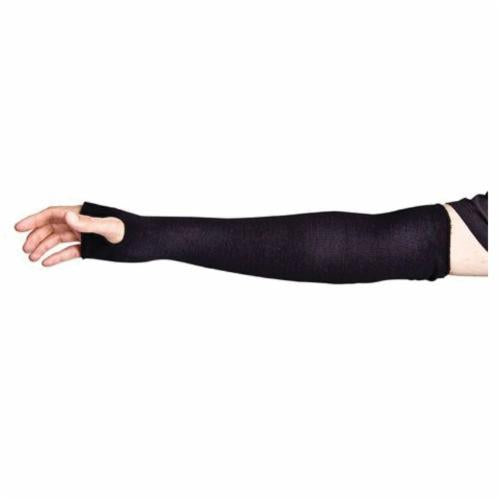 Superior Glove KBKB1T22TX Contender Sleeves 22 Inch Blended Black FR Kevlar With Stayz-Up Armbands & Thumbole ANSI A4 Cut