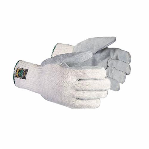 Reusable Gloves Superior Glove SCPSCLP/M String Cotton/Poly Gloves with Silachlor Liner and Split Leather Palms - Good To 500F (Medium)
