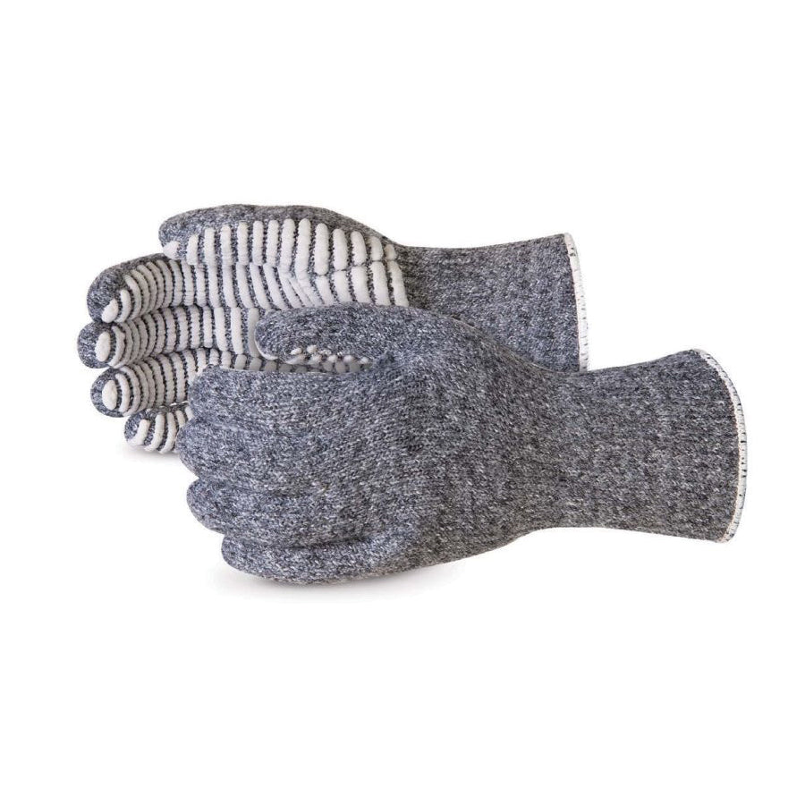 Reusable Gloves Superior Glove SPFGSS-S/M Knit Poly/Glass Gloves with Silicone Striped Palms (Small/Medium)