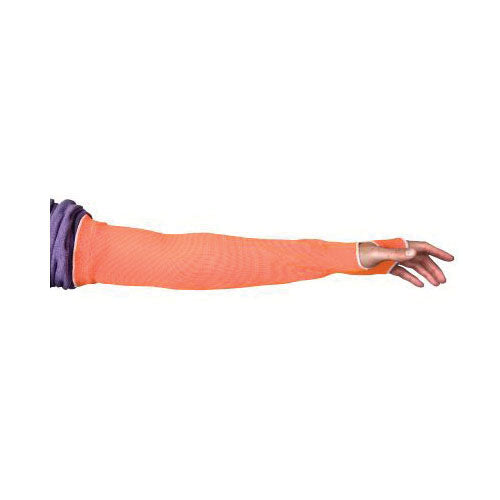 Superior Glove KOP1T18THM Hi-Viz Orange Cutban Sleeve Tapered Knit 1Ply 18 Inch With Th ANSI A2 Cut