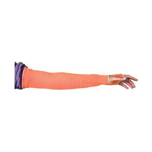 Superior Glove KOP1T18 Hi-Viz Orange Cutban Sleeve Tapered Knit 1Ply 18 Inch ANSI A2 Cut