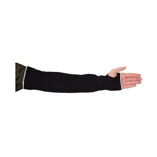 Superior Glove KP1T10THSFM Black Cutban Sleeve Tapered Knit Silicone Free Elastic 10 Inch With Thumbhole ANSI A2 Cut