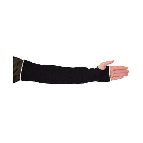Superior Glove KP1T22THXX Black Cutban Sleeve Tapered Knit Single Layer 22 Inch With Thumbhole ANSI A2 Cut