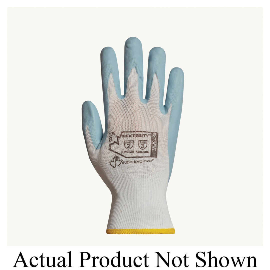 Reusable Gloves Superior Glove S13FNTFB11 String Nylon Gloves with Foam Nitrile 3/4 Coated Palms in Grey (Size 11)