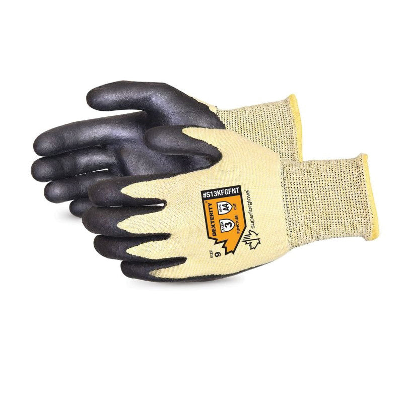 Reusable Gloves Superior Glove S13KFGFNT7 Cut-Resistant 13-Gauge Blended Kevlar Gloves with Foam Nitrile Coated Palms (Size 7)