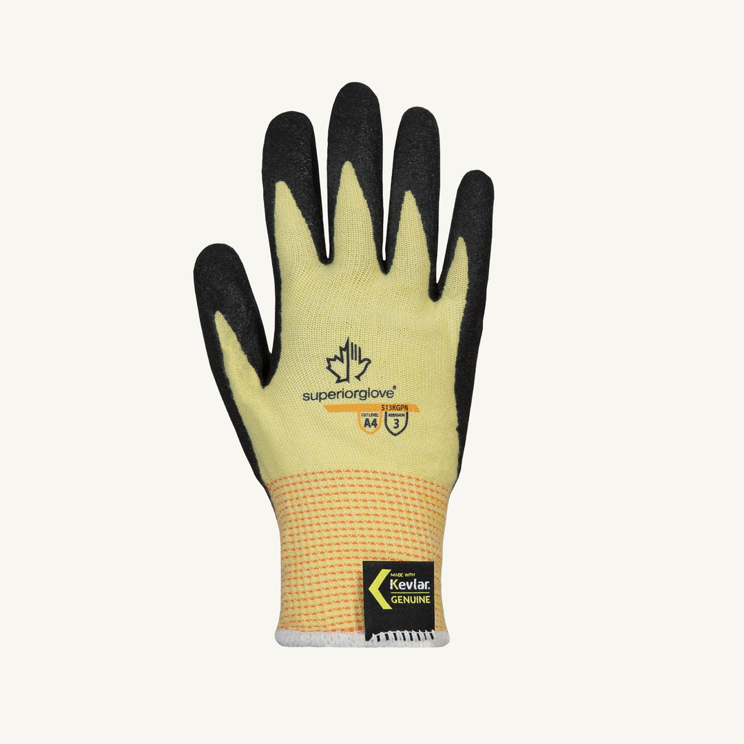 Reusable Gloves Superior Glove S13KGPN-7 Blended Kevlar Gloves with Micropore Nitrile Coated Palms (Size 7)