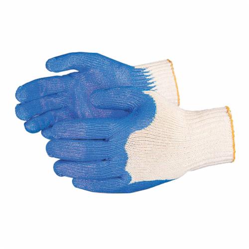 Reusable Gloves Superior Glove S7NT-10 String Knit 7-Gauge Cotton Gloves with Nitrile Coated Palms (Size 10)