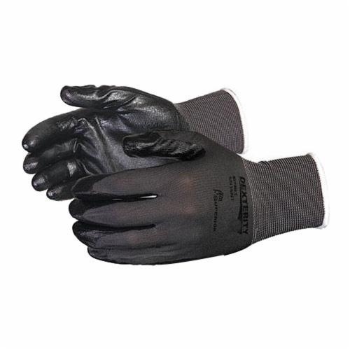 Reusable Gloves Superior Glove SN15NT-8 15-Gauge String Knit Nylon Gloves with Nitrile Coated Palms (Size 8)