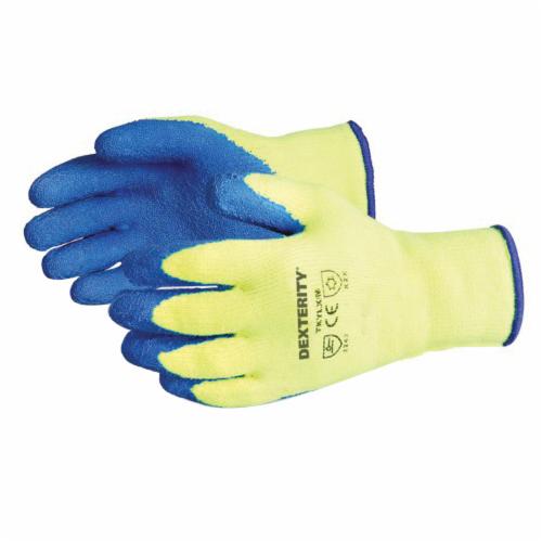 Reusable Gloves Superior Glove TKYLX Hi-Viz Nylon Fleece-Lined Gloves with Latex Coated Palms (Large)
