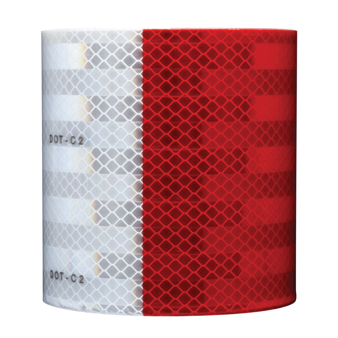 Safety Tapes 3M 983-326-1X50 Truck Conspicuity Marking 983-326NL  Non-Dot no logo Red/White (1 Inch x 50 Yards)
