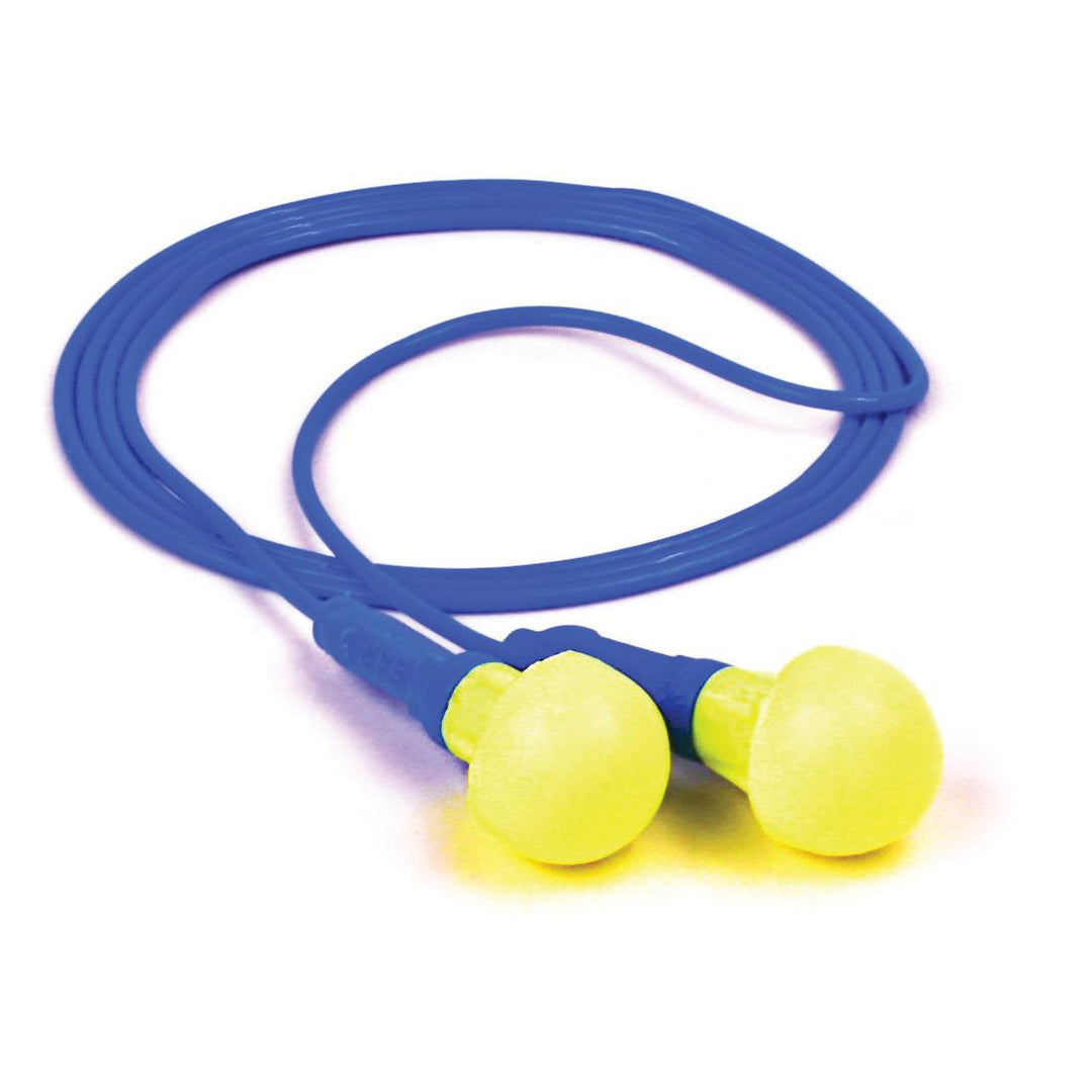 Corded Ear Plugs 3M 318-1003 E-A-R Push-ins Corded Earplugs Yellow/Blue