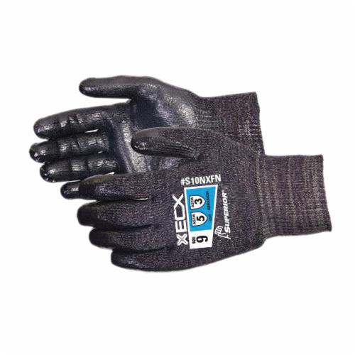 Reusable Gloves Superior Glove S10NXFN-5 Blended Steel & Filament Fibers Gloves with Foam Nitrile Palms - 10-Gauge (Size 5)