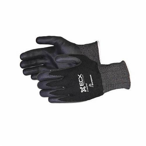 Reusable Gloves Superior Glove S13KBFNT-6 Nylon/Stainless Steel Gloves with Foam Nitrile Palms in Black (Size 6)