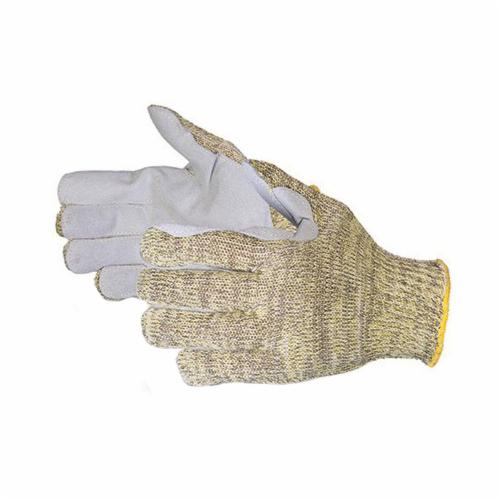 Reusable Gloves Superior Glove SKWFP2/L String Kevlar/Wire/Poly Gloves with Split Leather Flat Palms (Large)