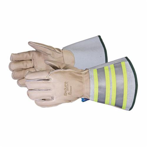Reusable Gloves Superior Glove 365DLXDTLL Deluxe Winter Lineman Glove Thinsulate Lined Kevlar Sewn - 6 Inch Reflective Cuff (Large)