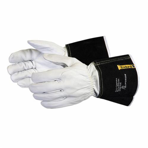 Reusable Gloves Superior Glove 370CTIGS Tig Welding Gloves Goatskin leather Kevlar Sewn - 4 Inch Split Cuff (Small)