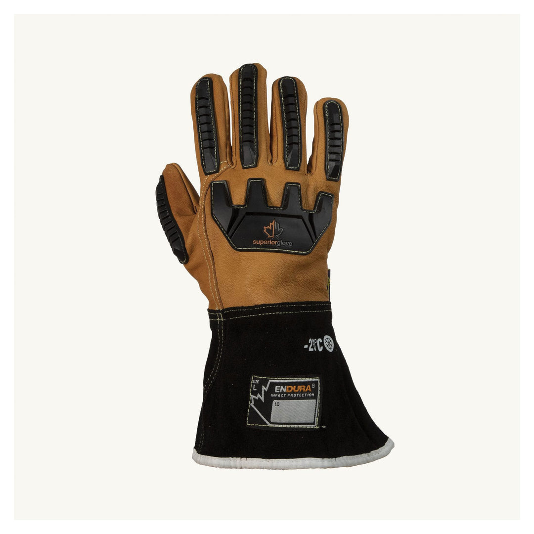 Reusable Gloves Superior Glove 375GTVBXL Double-Weight Winter-Lined Impact-Resistant Goatskin Driver Gloves with Oilbloc (X-Large)