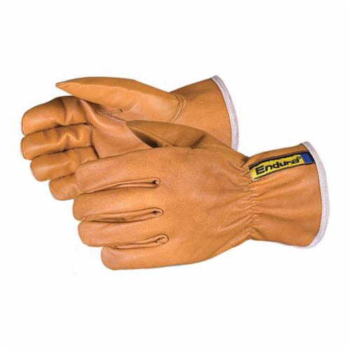 Reusable Gloves Superior Glove 375KGTVBS Oilbloc Goatskin Gloves Blended Kevlar/Thinsulate Taper Back - 4 Inch Cuff (Small)