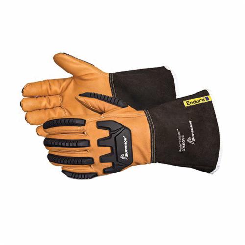 Reusable Gloves Superior Glove 375KGVBXXL Oilbloc Goatskin Gloves Blended Kevlar Lined Taper Back - 4 Inch Cuff (2X-Large)