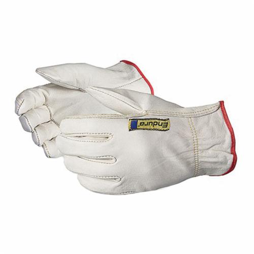 Reusable Gloves Superior Glove 378AL Cowgrain Drivers Glove with Keystone Thumb and Elastic Back Unlined (Large)