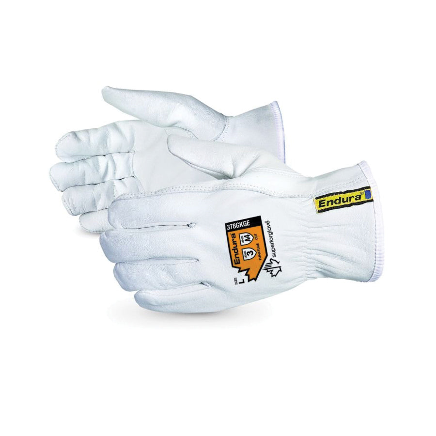 Reusable Gloves Superior Glove 378GKGEL Goat-Skin Drivers Gloves with Blended Kevlar Lining (Large)