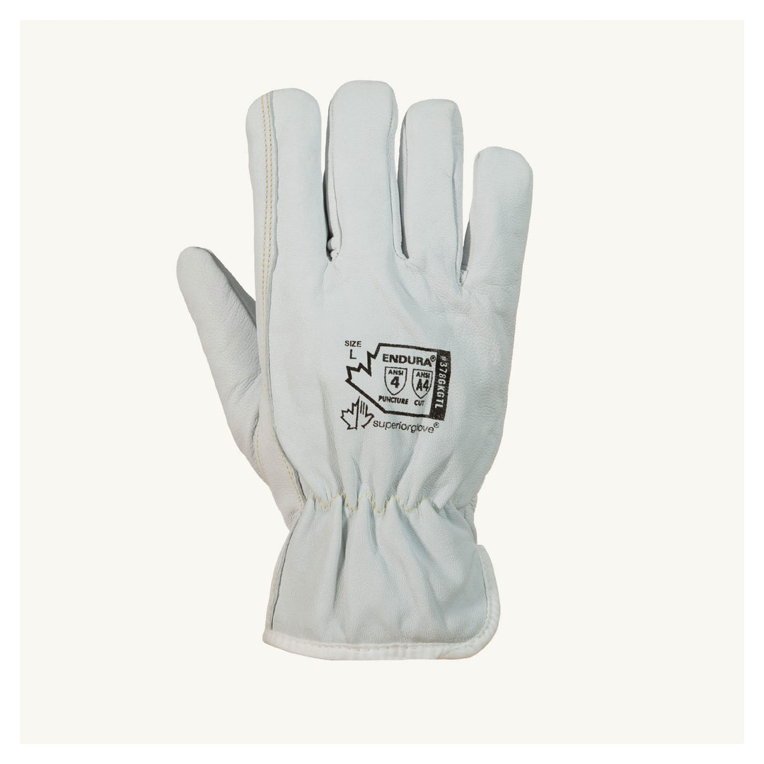 Superior Glove 378GKGTLXS Endura Goat Drivers Gloves Blended Kevlar & Thinsulate Lined Ansi A4 Superior