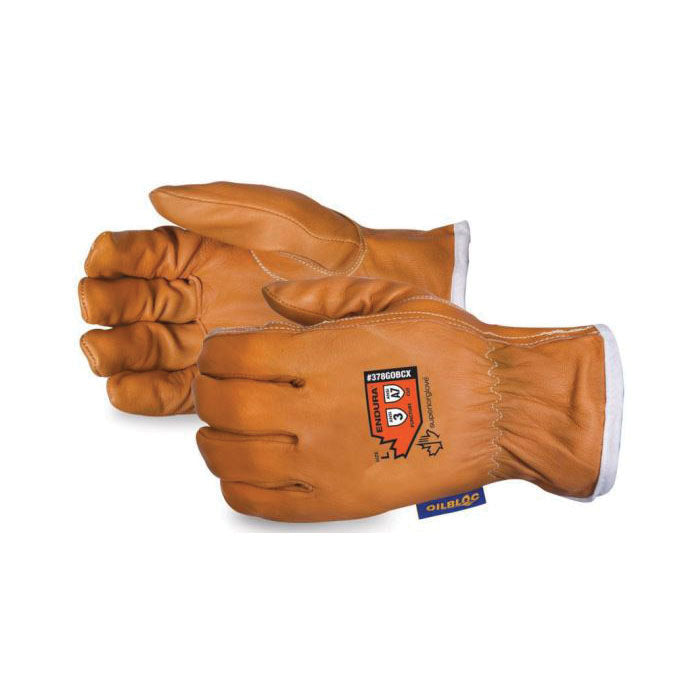 Reusable Gloves Superior Glove 378GOBCXXXL Oilbloc Goat-Skin Glove Blended Aramid & Steel Liner (2X-Large)