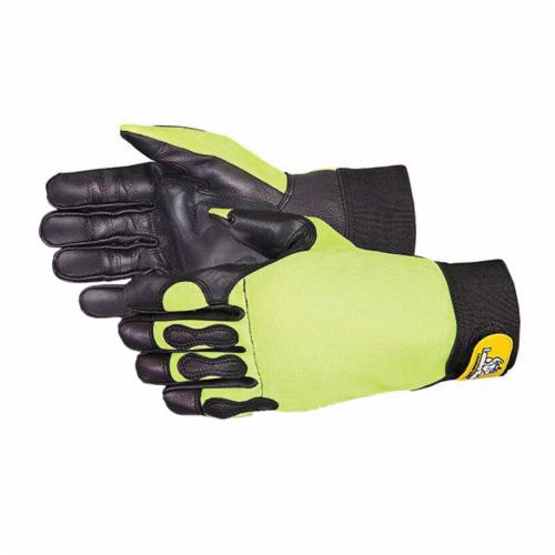 Superior Glove 385CS/M Lumberwork Chainsaw Glove Mechanics Style 8 Layer Kevlar Lined Bk Superior