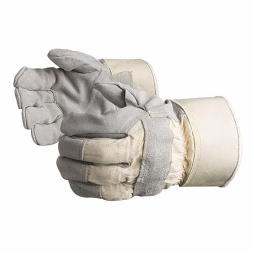 Reusable Gloves Superior Glove 69SBSKFFG Side-Split Leather Fitters Gloves with Blended Kevlar Lining - 4 Inch Cuff (Large)