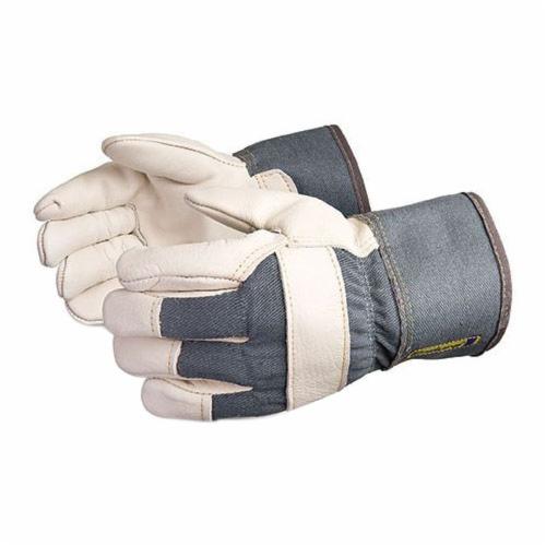 Reusable Gloves Superior Glove 76BRF Cowhide Fitters Gloves with Red Foam Lining and Safety Cuffs (One Size)