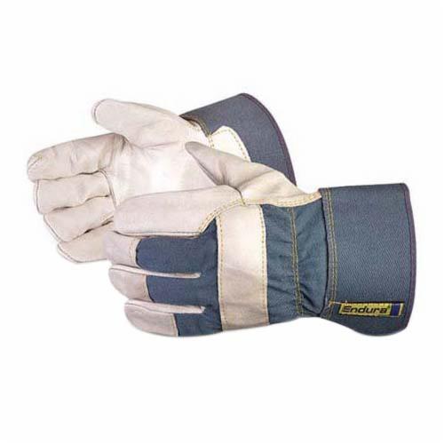 Reusable Gloves Superior Glove 76BS Cowhide Fitters Gloves Cotton Lined Palm and Safety Cuffs (Small)