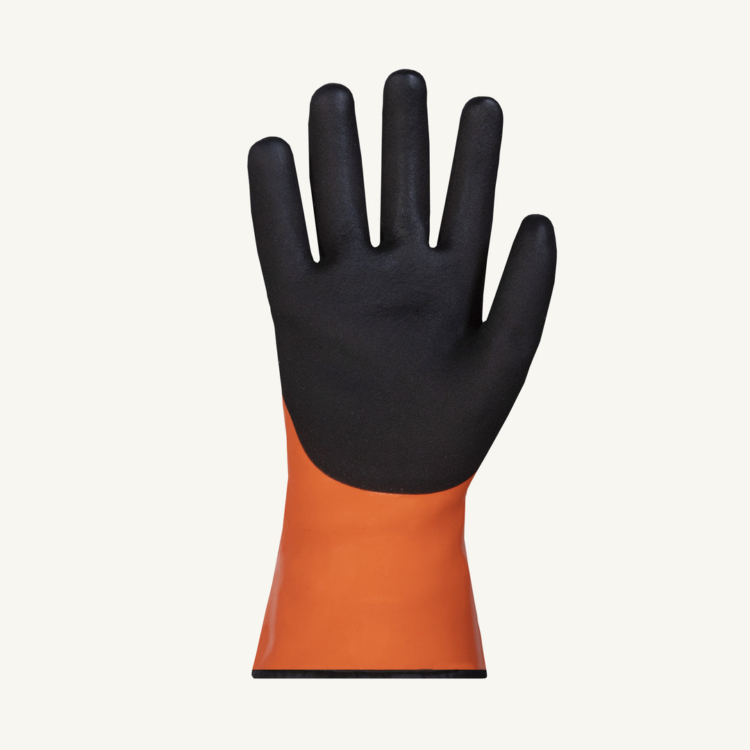 Superior Glove F225FLNVXXL Glove - Chemstop 10In Pvc Glove Nitrile Palm Coated Velcro Cuff Acrylic Fleece Lined