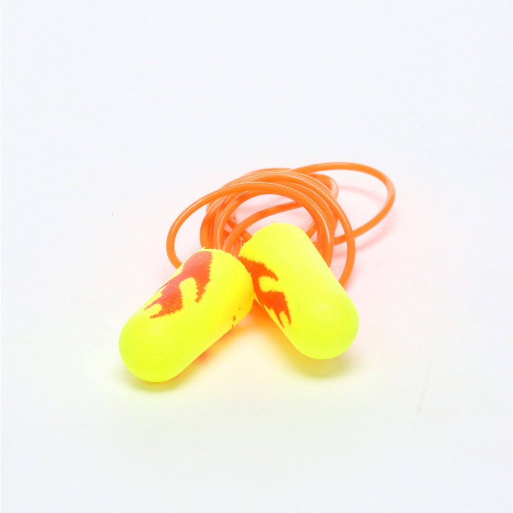 Corded Ear Plugs 3M 311-1252 E-A-Rsoft Yellow Neon Blasts Corded Earplugs Yellow