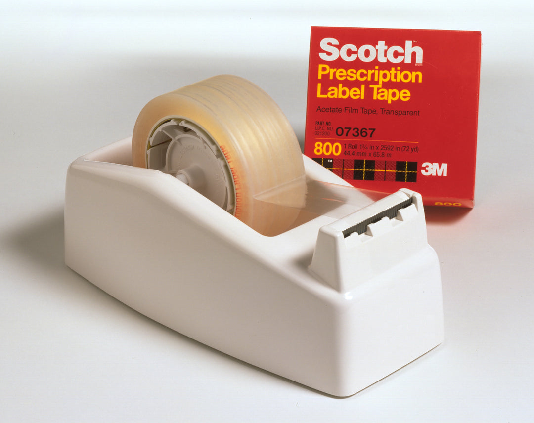 Label Tapes 3M 800-1X72 Scotch Prescription Label Tape 800 Clear 1 in x 72 Yards 12 Per Box 3 Box